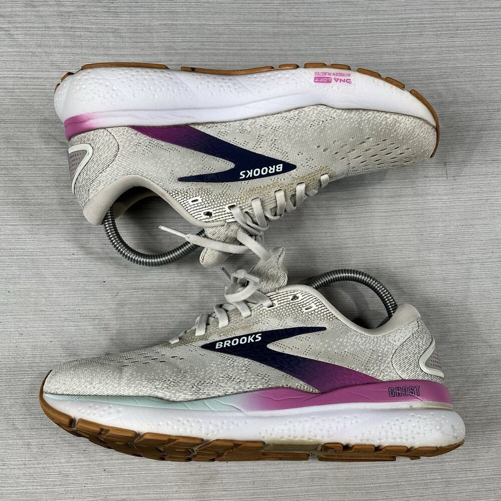 Brooks Ghost 16 Womens Size 8.5 Gray Running Fitness Gym Sneakers 1204071B175